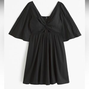 Cutout Poplin Mini Dress